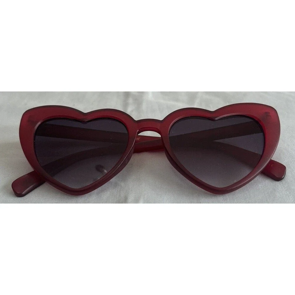 Betsey Johnson Women's Heart  Red Sunglasses No Case